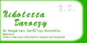 nikoletta daroczy business card